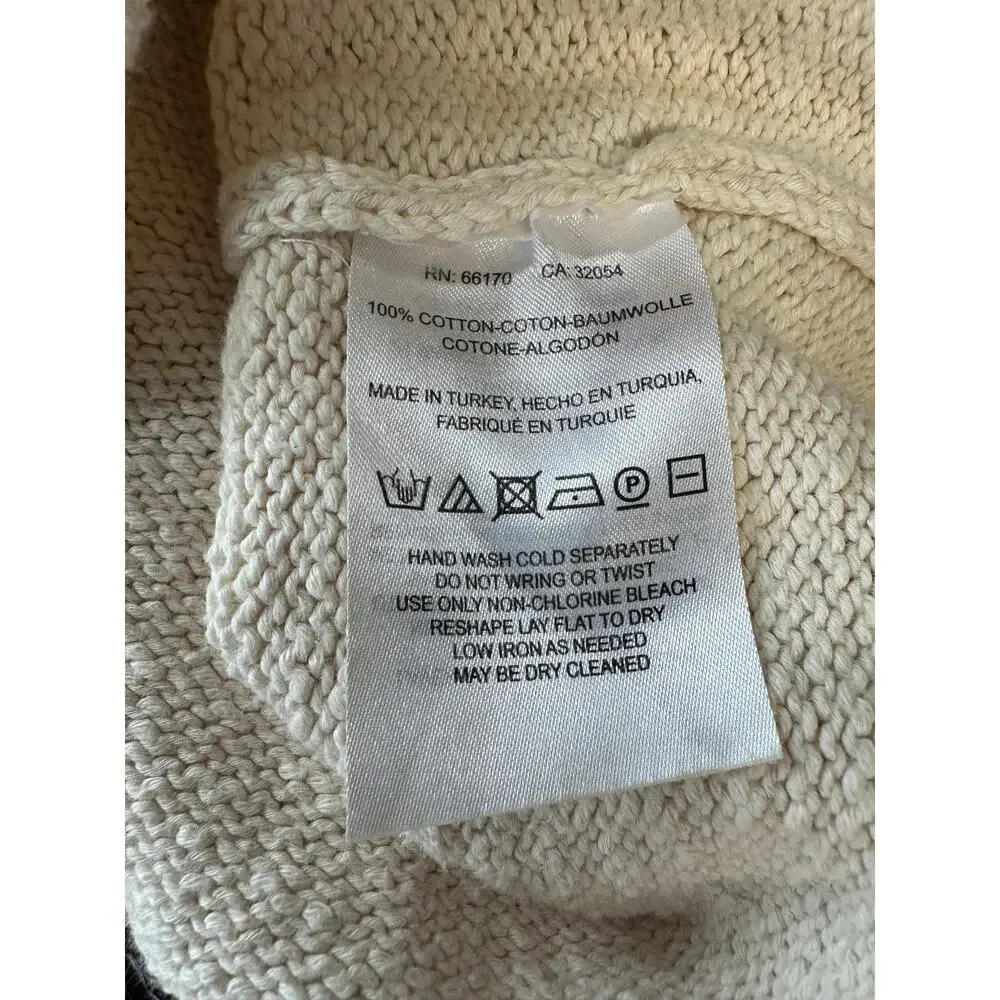 Anthropologie Maeve Ivory/Cream Sleeveless Halter Knit Sweater L Beach Loganlook - Picture 8 of 9